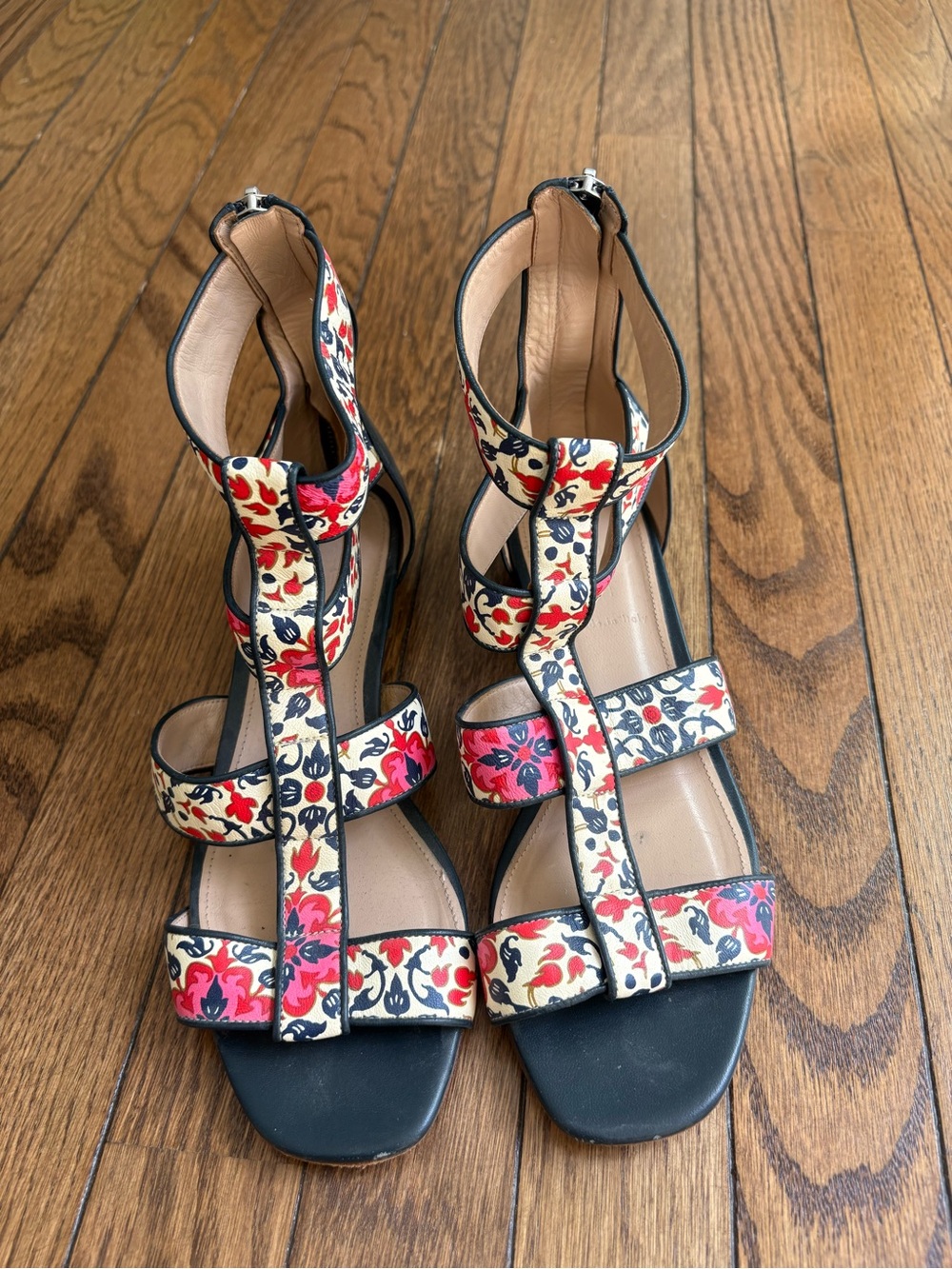 J. Crew Liberty Floral Strappy Sandals Sz 7/7.5
